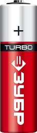 ЗУБР TURBO, АА х 4, 1.5 В, алкалиновая батарейка (59213-4C)