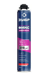 ЗУБР ФИКС, 750 мл, пистолетный, универсальный клей-пена, Профессионал (41150)