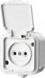 Розетка с защитной крышкой, STAYER, MASTER, 54305-W