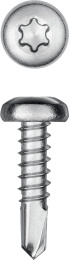 KRAFTOOL DS-P, 13 х 4.2 мм, А2, сверло, полукруглая головка, ТХ20, 600 шт, саморез нержавеющий (300931-42-013)