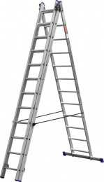 Лестница алюминиевая трехсекционная, ЗУБР, ЭКСПЕРТ, 38831-12