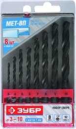Набор сверл по металлу, ЗУБР, ТЕХНИК, 4-29605-H8