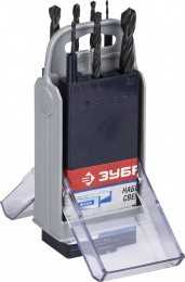 Набор сверл по металлу, ЗУБР, ТЕХНИК, 4-29605-H7R-SB