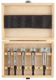 Набор ЗУБР Сверла Форстнера по дереву, шестигранный хвостовик 1/4", 10,15,20,25,35мм, 5пред, ЗУБР, ЭКСПЕРТ, 29993-H5