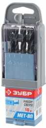 Набор сверл по металлу, ЗУБР, ТЕХНИК, 4-29605-H10-SB
