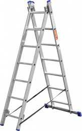Лестница алюминиевая двухсекционная, ЗУБР, ЭКСПЕРТ, 38821-07