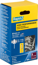 RAPID R:High-performance-rivet, 4.8 х 10 мм, 350 шт, алюминиевая высокопроизводительная заклепка (5001435)