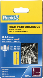 RAPID R:High-performance-rivet, 4.8 х 20 мм, 250 шт, алюминиевая высокопроизводительная заклепка (5001439)