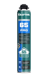 KRAFTOOL PRO 65, 850 мл, пистолетная, всесезонная, SVS, не залипающий клапан, выход до 65 л, монтажная пена (41184)