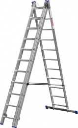 Лестница алюминиевая трехсекционная, ЗУБР, ЭКСПЕРТ, 38831-11