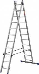 Лестница алюминиевая двухсекционная, ЗУБР, ЭКСПЕРТ, 38821-11