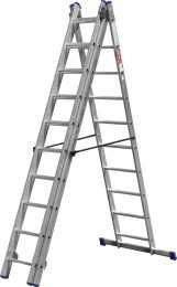 Лестница алюминиевая трехсекционная, ЗУБР, ЭКСПЕРТ, 38831-10