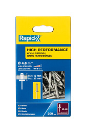 RAPID R:High-performance-rivet, 4.8 х 25 мм, 200 шт, алюминиевая высокопроизводительная заклепка (5001440)