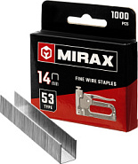 MIRAX скобы тип 53 (A/10/JT21), 14 мм, калибр 23GA. 1000 шт (3153-14)