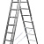СИБИН 10 ступеней, со стабилизатором, алюминиевая, трехсекционная лестница (38833-10)