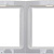 СВЕТОЗАР Гамма, четверная, вертикальная, цвет белый, накладная панель (SV-54151-W)