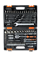 Набор инструментов Вихрь АВТО, 1/2" , 1/4" , CrV, в кейсе 82 предметов