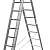 СИБИН 10 ступеней, со стабилизатором, алюминиевая, трехсекционная лестница (38833-10)