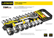 STAYER RSS 10LD, 10 предм., (1/2″), набор торцовых головок (27756-H10)