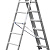 СИБИН 7 ступеней, со стабилизатором, алюминиевая, трехсекционная лестница (38833-07)