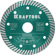 KRAFTOOL Turbo, 115 мм, (22.2 мм, 10 х 2.2 мм), сегментированный алмазный диск (36682-115)