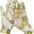 GRINDA M, бело-зеленые, прозрачное PU покрытие, 13 класс вязки, садовые перчатки (11293-M)