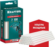 KRAFTOOL Ultra Power, 7 х 150 мм, 40 шт, прозрачные, ультрамощные клеевые стержни (06837-40)