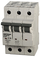 СВЕТОЗАР ВА-60П, 3P, 32А, C, 6кА, автоматический выключатель, Премиум (SV-49023-32-C)