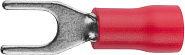СВЕТОЗАР  0.5-1.5мм²красный10штd 4.3мм Изолированный наконечник с вилкой для многожильного кабеля под болт 6мм  (49420-15)