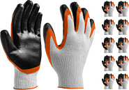 STAYER EXPERT-2, L-XL, х/б перчатки с двойным латексным обливом, повышенная износостойкость, 10 пар (11409-H10)