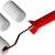 MIRAX ПОРОЛОН, 40 х 65 мм, бюгель 6 мм, 3 шубки + ручка, для водорастворимых ЛКМ, малярный валик в наборе (0363-06)