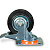 Колесо поворотное резина SCb 42 100 мм с тормозом 
(Y)