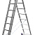 СИБИН 9 ступеней, со стабилизатором, алюминиевая, трехсекционная лестница (38833-09)