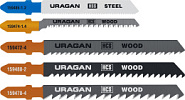 URAGAN T-хвост., по металлу/дереву, 5 шт, набор полотна для лобзика (159488-H5)