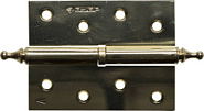 ЗУБР 100 х 75 х 2.5 мм, разъемная, левая, цвет латунь (PB), 2 шт, карточная петля (37605-100-1L)