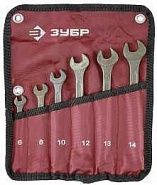 Набор гаечных ключей комбинированных, ЗУБР, 27025-H6
