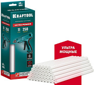 KRAFTOOL Ultra Power, 11 х 250 мм, 40 шт, ультрамощные, прозрачные, клеевые стержни (06848-40)