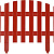 GRINDA Ар Деко, 28 х 300 см, терракот, 7 секций, декоративный забор (422203-T)