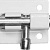 ШП-40 БЦ, для окон и мебели, 40 мм, цвет белый/цинк, накладная задвижка (37751-40)