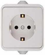 Розетка бытовая одинарная, СВЕТОЗАР, БАТТЕРФЛЯЙ, SV-54305-W