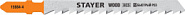 STAYER T144D, T-хвост., HCS сталь, по дереву, шаг зуба 4 мм (6TPI), раб. длина 75 мм, 2 шт, полотна для лобзика, Professional (15984-4)