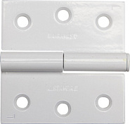 STAYER 75 x 75 x 2.4 мм, разъемная, левая, цвет белый, карточная петля (37613-75-2L)