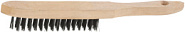 STAYER 3 ряда, деревянная рукоятка, стальная, щетка проволочная (35020-3)