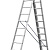 СИБИН 13 ступеней, со стабилизатором, алюминиевая, трехсекционная лестница (38833-13)