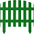 GRINDA Ар Деко, 28 х 300 см, зеленый, 7 секций, декоративный забор (422203-G)