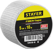STAYER FIBER-Tape, 5 см х 10 м, 3 х 3 мм, самоклеящаяся серпянка, Professional (1246-05-10)