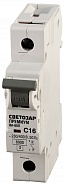 Автоматический выключатель СВЕТОЗАР 1-полюсный 16 A "C" откл. сп. 6 кА 230/400В SV-49021-16-C