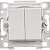 СВЕТОЗАР проходной, двухклавишный выключатель (SV-55231-2)
