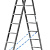 СИБИН 9 ступеней, со стабилизатором, алюминиевая, двухсекционная лестница (38823-09)