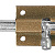 ШП-40 КМЦ, для окон и мебели, 40 мм, цвет коричневый металлик/цинк, накладная задвижка (37753-40)
